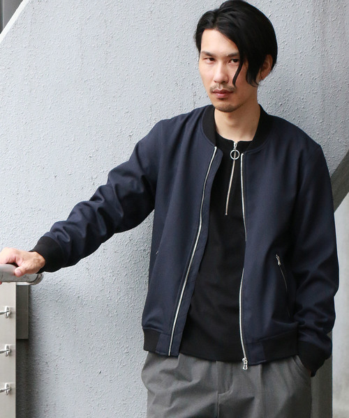 Confirm（コンファーム）の「Confirm / コンファーム カチオンリブブルゾン（MA-1・メンズ・ブラック/ネイビー/グレー・M/L）」の3枚目の写真
