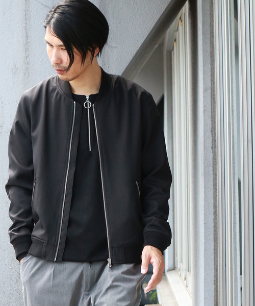 Confirm（コンファーム）の「Confirm / コンファーム カチオンリブブルゾン（MA-1・メンズ・ブラック/ネイビー/グレー・M/L）」の2枚目の写真