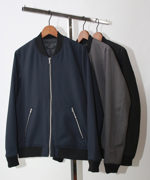 Confirm（コンファーム）の「Confirm / コンファーム カチオンリブブルゾン（MA-1・メンズ・ブラック/ネイビー/グレー・M/L）」の5枚目の写真