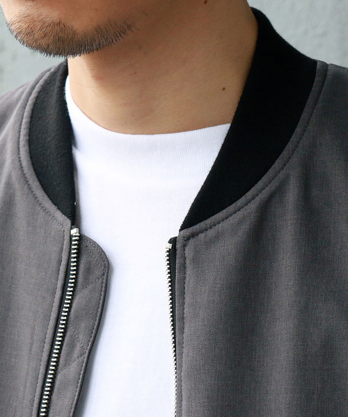 Confirm（コンファーム）の「Confirm / コンファーム カチオンリブブルゾン（MA-1・メンズ・ブラック/ネイビー/グレー・M/L）」の11枚目の写真