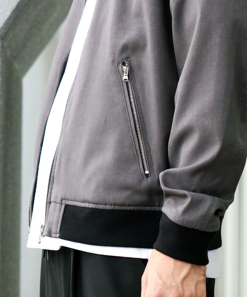 Confirm（コンファーム）の「Confirm / コンファーム カチオンリブブルゾン（MA-1・メンズ・ブラック/ネイビー/グレー・M/L）」の12枚目の写真