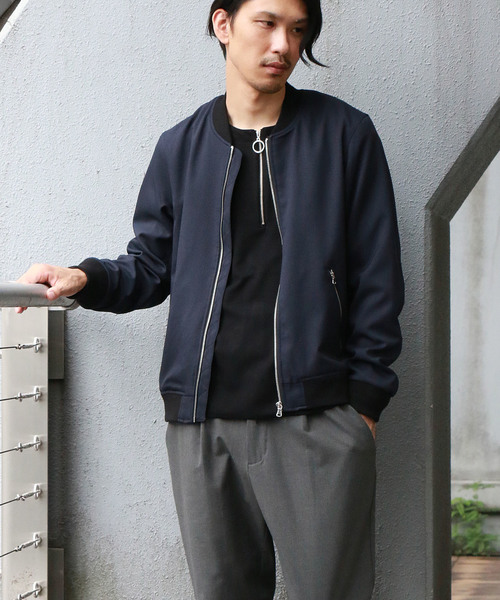 Confirm（コンファーム）の「Confirm / コンファーム カチオンリブブルゾン（MA-1・メンズ・ブラック/ネイビー/グレー・M/L）」の15枚目の写真