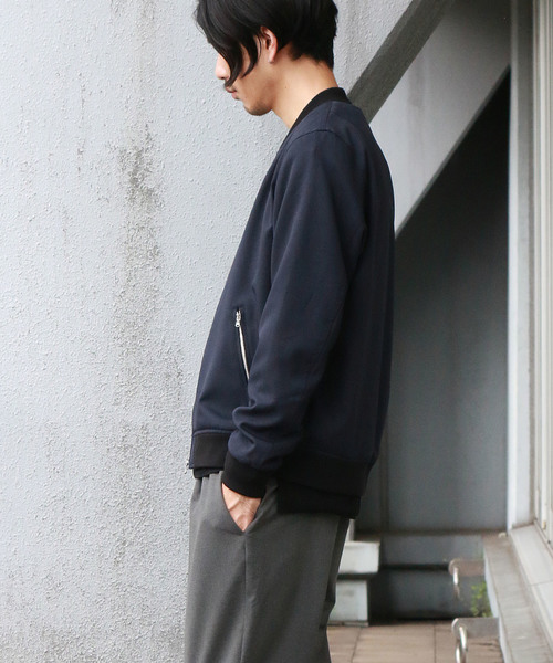 Confirm（コンファーム）の「Confirm / コンファーム カチオンリブブルゾン（MA-1・メンズ・ブラック/ネイビー/グレー・M/L）」の16枚目の写真