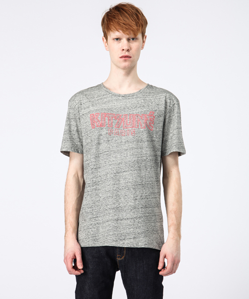 Maison Kitsune(メゾンキツネ)の「【KITSUNE TEE】KISS TSUNE TEE(Tシャツ/カットソー・メンズ・グレー/ブルー・X-SMALL/LARGE/MEDIUM/SMALL)」の2枚目の写真
