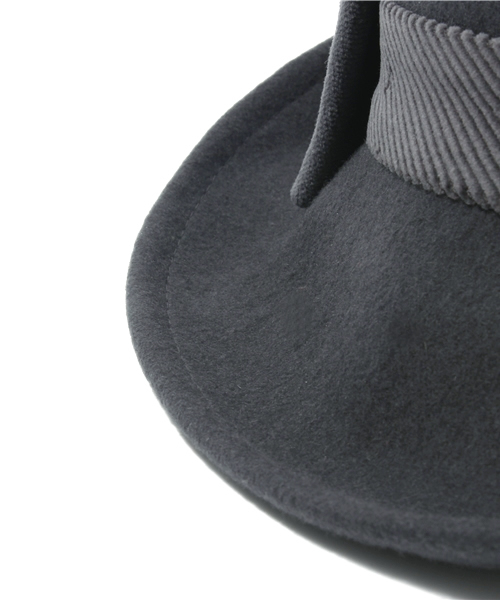 Soareak（ソアリーク）の「【FERRUCCIO VECCHI】 コーデュロイリボンハット（ハット・レディース・ブラック/グレー・FREE）」の6枚目の写真