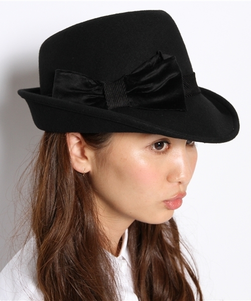 Soareak（ソアリーク）の「【FERRUCCIO VECCHI】 コーデュロイリボンハット（ハット・レディース・ブラック/グレー・FREE）」の8枚目の写真