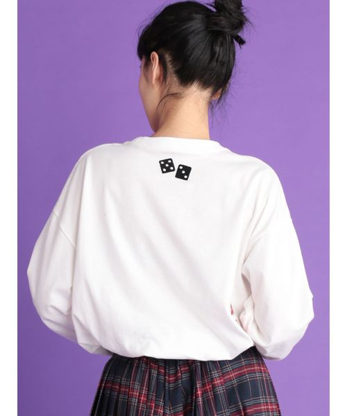 jouetie（ジュエティ）の「ジャパンロンT（Tシャツ/カットソー・レディース・ブラック/オフホワイト/ベビーピンク・MEDIUM）」の5枚目の写真