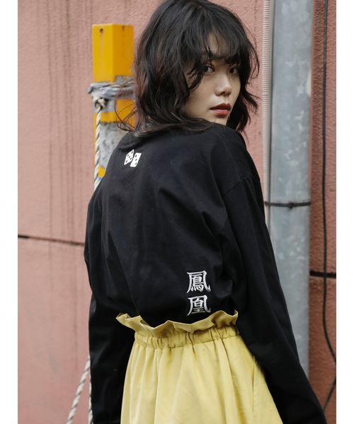 jouetie（ジュエティ）の「ジャパンロンT（Tシャツ/カットソー・レディース・ブラック/オフホワイト/ベビーピンク・MEDIUM）」の11枚目の写真