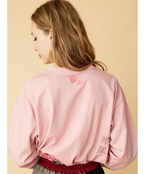 jouetie（ジュエティ）の「ジャパンロンT（Tシャツ/カットソー・レディース・ブラック/オフホワイト/ベビーピンク・MEDIUM）」の13枚目の写真