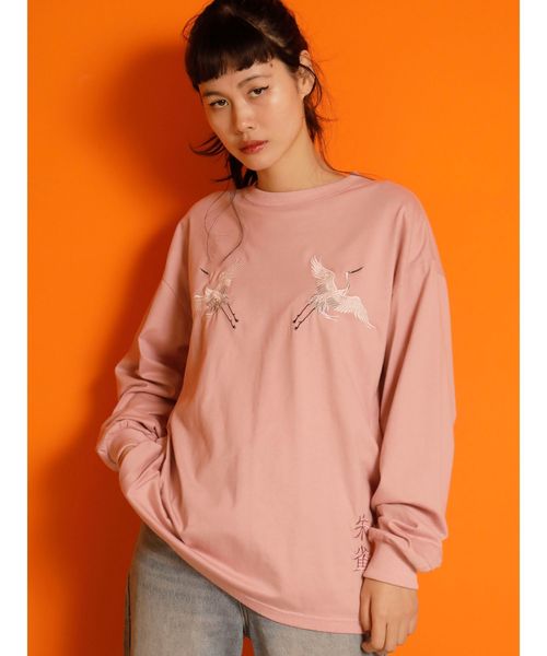 jouetie（ジュエティ）の「ジャパンロンT（Tシャツ/カットソー・レディース・ブラック/オフホワイト/ベビーピンク・MEDIUM）」の15枚目の写真