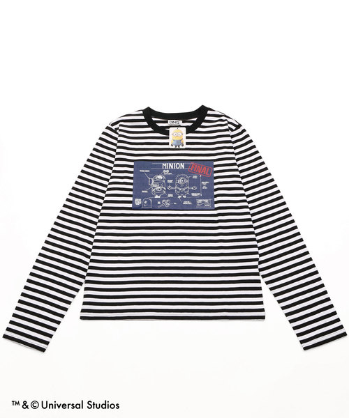 DING（ディング）の「DING/MINIONS ボーダーロングTシャツ（Tシャツ/カットソー・メンズ・ブラック系その他5/オレンジ系その他6・SMALL/MEDIUM）」の8枚目の写真