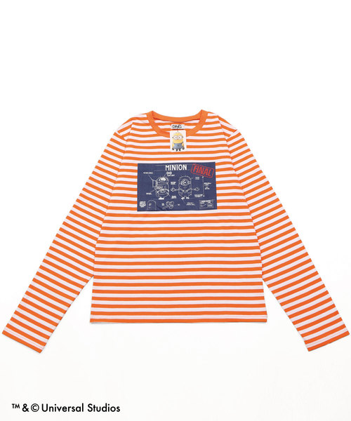 DING（ディング）の「DING/MINIONS ボーダーロングTシャツ（Tシャツ/カットソー・メンズ・ブラック系その他5/オレンジ系その他6・SMALL/MEDIUM）」の9枚目の写真