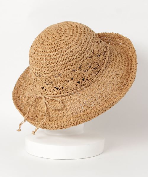 WEGO（ウィゴー）の「WEGO/ラウンドレース編みハット（ハット・レディース・キャメル/ベージュ・FREE）」の3枚目の写真