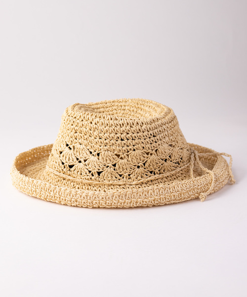 WEGO（ウィゴー）の「WEGO/ラウンドレース編みハット（ハット・レディース・キャメル/ベージュ・FREE）」の9枚目の写真