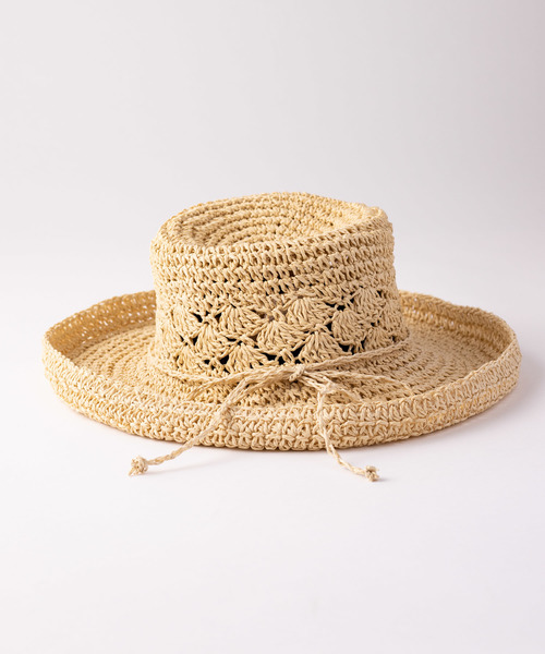 WEGO（ウィゴー）の「WEGO/ラウンドレース編みハット（ハット・レディース・キャメル/ベージュ・FREE）」の8枚目の写真