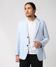 春夏大活躍するシアサッカー素材の夏ジャケット