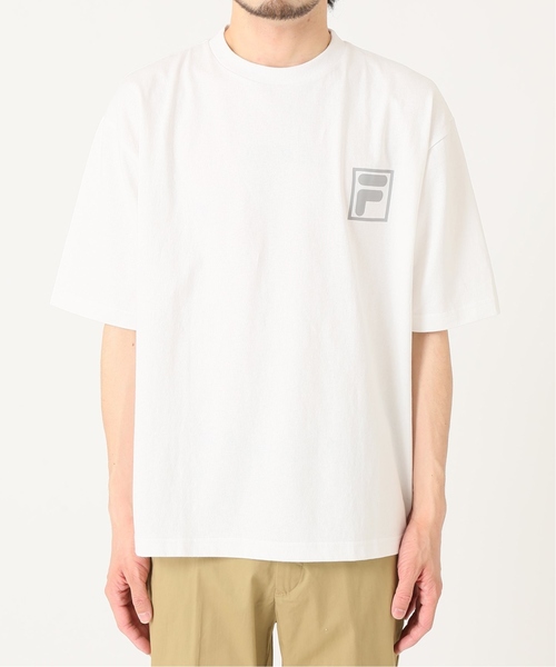 FILA（フィラ）の「FILA / フィラ 別注 ロゴ プリント Tシャツ（Tシャツ/カットソー・メンズ・ホワイト/ブルー/ブラック・X-LARGE/LARGE/MEDIUM）」の4枚目の写真