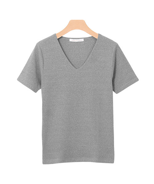 Pierrot(ピエロ)の「ネックが選べる 半袖テレコリブ カットソー(Tシャツ/カットソー・レディース・ネイビー/パープル系その他4/パープル系その他2/ホワイト系その他3/ブラック系その他4/パープル系その他/ブルーパープル/オレンジ系その他/ホワイト系その他2/オフホワイト/杢グレー/グリーン/ブラック系その他5/ブラック系その他/ブラック/オレンジ系その他2/ブルー系その他2/オレンジ系その他3/グレー系その他2/ブラック系その他2/グリーン系その他/ブルー系その他/パープル系その他5/ホワイト系その他5/グレー系その他/グリーン系その他2/イエロー系その他/パープル系その他3/ブラック系その他3/ホワイト系その他4/ホワイト系その他/ベージュ系その他2/イエロー・L/M)」の14枚目の写真