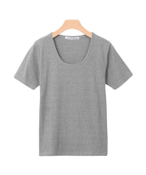 Pierrot(ピエロ)の「ネックが選べる 半袖テレコリブ カットソー(Tシャツ/カットソー・レディース・ネイビー/パープル系その他4/パープル系その他2/ホワイト系その他3/ブラック系その他4/パープル系その他/ブルーパープル/オレンジ系その他/ホワイト系その他2/オフホワイト/杢グレー/グリーン/ブラック系その他5/ブラック系その他/ブラック/オレンジ系その他2/ブルー系その他2/オレンジ系その他3/グレー系その他2/ブラック系その他2/グリーン系その他/ブルー系その他/パープル系その他5/ホワイト系その他5/グレー系その他/グリーン系その他2/イエロー系その他/パープル系その他3/ブラック系その他3/ホワイト系その他4/ホワイト系その他/ベージュ系その他2/イエロー・L/M)」の1枚目の写真