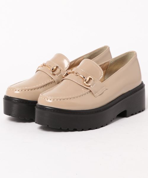 attagirl（アタガール）の「厚底ソールビットローファー（ローファー・レディース・ブラック/ブラウン/ブラック系その他/ベージュ・LL/S/M/L/3L）」の4枚目の写真