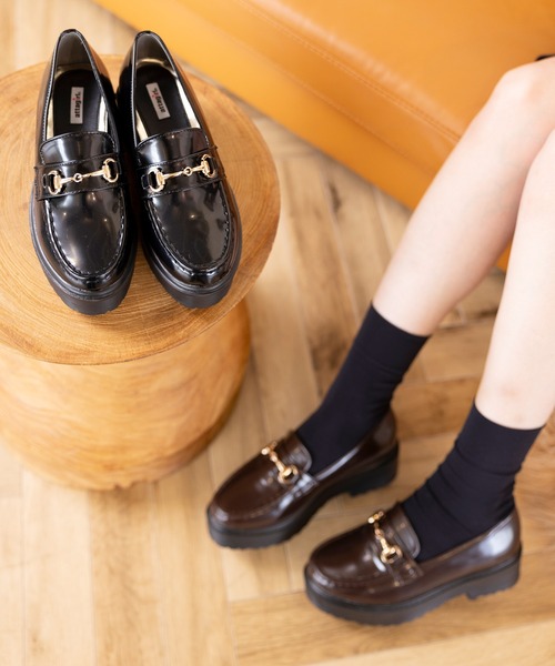 厚底ソールビットローファー（ローファー）｜attagirl（アタガール）の