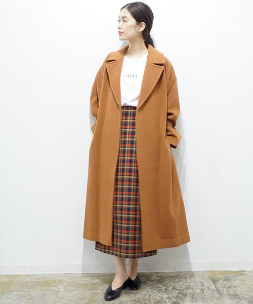 HERENCIA(ヘレンチア)の「メルトンガウンコート(ダウンジャケット/コート)」|テラコッタ