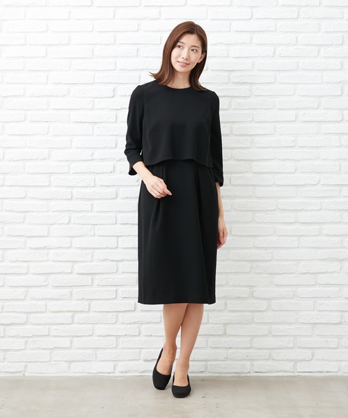 セットアップ風 スーツセット フォーマルワンピース スーツセット Carette カレット のファッション 喪服 礼服 セール