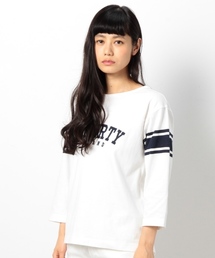 coen | 袖ラインフットボールカットソー(Tシャツ/カットソー)