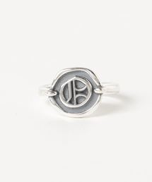 【blatto 925silver】925silver　シルバー　イニシャルリング　Cloister Black