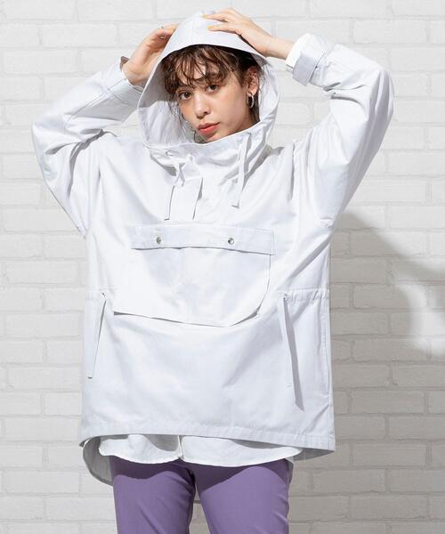 coen（コーエン）の「【WEB限定カラー】アノラックフーディーパーカー（マウンテンパーカー・レディース・ライトブルー/ベージュ/カーキ/ライトグレー・FREE）」の2枚目の写真