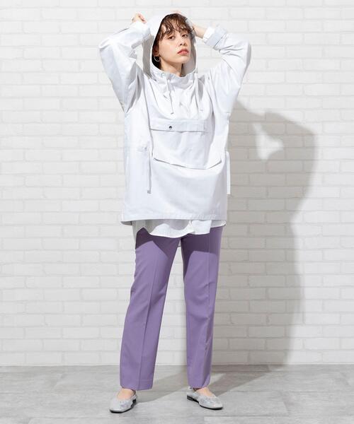 coen（コーエン）の「【WEB限定カラー】アノラックフーディーパーカー（マウンテンパーカー・レディース・ライトブルー/ベージュ/カーキ/ライトグレー・FREE）」の10枚目の写真