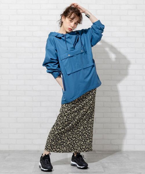 coen（コーエン）の「【WEB限定カラー】アノラックフーディーパーカー（マウンテンパーカー・レディース・ライトブルー/ベージュ/カーキ/ライトグレー・FREE）」の16枚目の写真