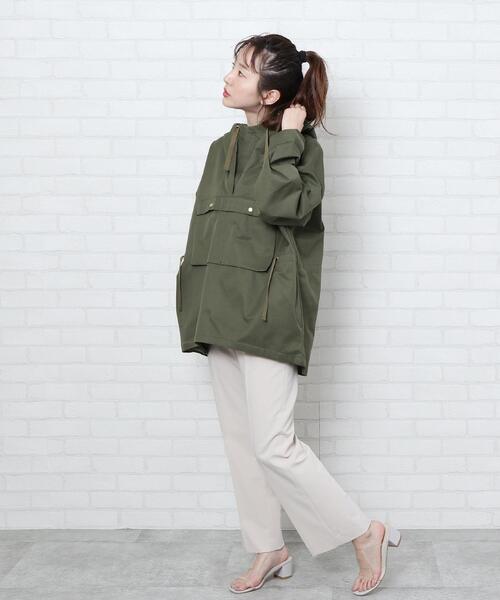 coen（コーエン）の「【WEB限定カラー】アノラックフーディーパーカー（マウンテンパーカー・レディース・ライトブルー/ベージュ/カーキ/ライトグレー・FREE）」の13枚目の写真