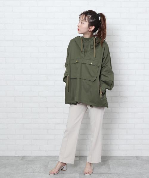 coen（コーエン）の「【WEB限定カラー】アノラックフーディーパーカー（マウンテンパーカー・レディース・ライトブルー/ベージュ/カーキ/ライトグレー・FREE）」の11枚目の写真