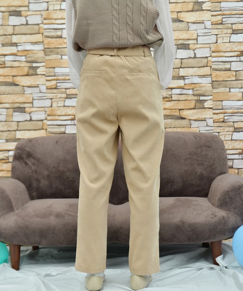 PairPair（ペアペア）の「ベルト付スラックスパンツ(セットアップ)（スラックス・レディース・ライトベージュ/ブルーグレー/モカ・FREE）」の11枚目の写真