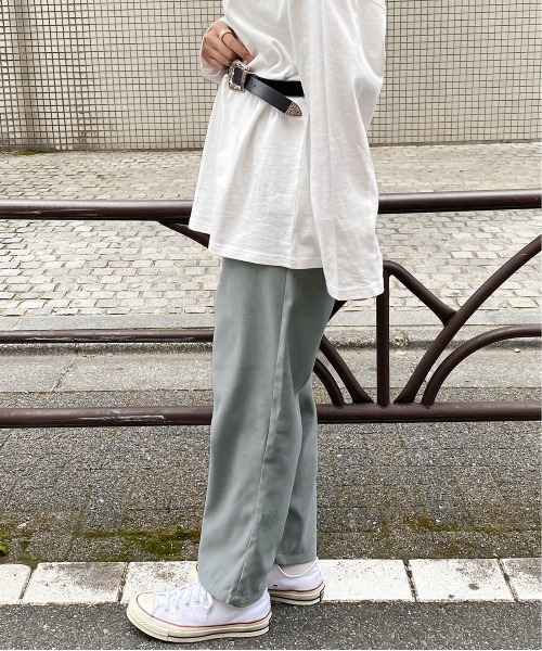 PairPair（ペアペア）の「ベルト付スラックスパンツ(セットアップ)（スラックス・レディース・ライトベージュ/ブルーグレー/モカ・FREE）」の16枚目の写真