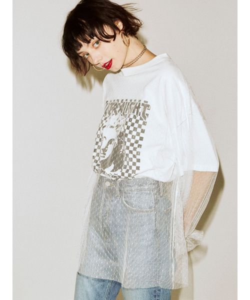 jouetie（ジュエティ）の「オーバーチュールロックT（Tシャツ/カットソー・レディース・ブラック/オフホワイト/ピンク・MEDIUM）」の7枚目の写真