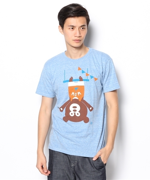 BEAMS T（ビームスティー）の「The Wonderful! design works. / TRAPEZE BEAR（Tシャツ/カットソー・メンズ・グレー/サックスブルー・X-SMALL/X-LARGE/SMALL/MEDIUM/LARGE）」の3枚目の写真