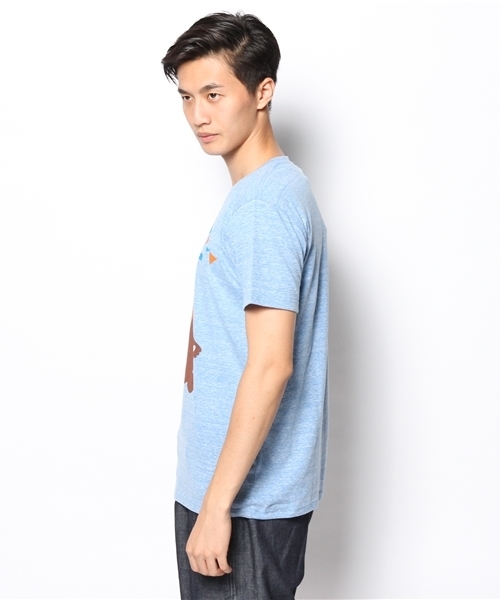 BEAMS T（ビームスティー）の「The Wonderful! design works. / TRAPEZE BEAR（Tシャツ/カットソー・メンズ・グレー/サックスブルー・X-SMALL/X-LARGE/SMALL/MEDIUM/LARGE）」の5枚目の写真