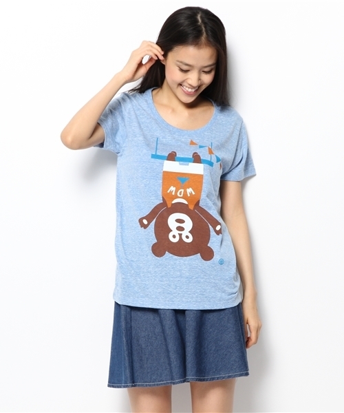 BEAMS T（ビームスティー）の「The Wonderful! design works. / TRAPEZE BEAR（Tシャツ/カットソー・メンズ・グレー/サックスブルー・X-SMALL/X-LARGE/SMALL/MEDIUM/LARGE）」の11枚目の写真