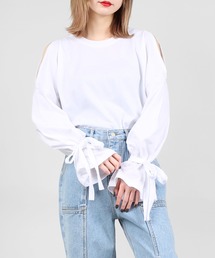 DING | DING/キャンディスリーブ肩あきロングTシャツ(Tシャツ/カットソー)