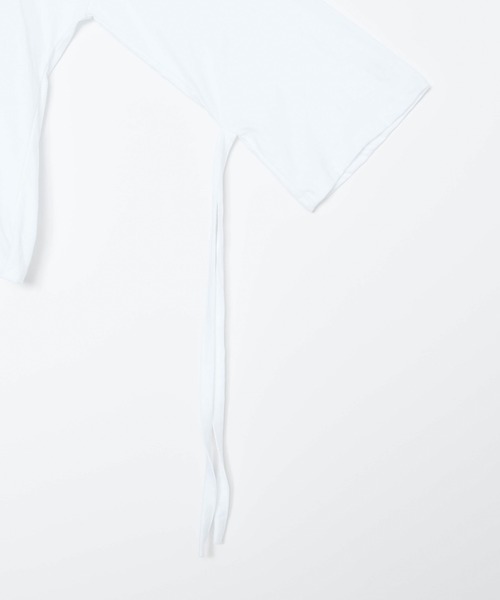 DING（ディング）の「DING/キャンディスリーブ肩あきロングTシャツ（Tシャツ/カットソー・レディース・ホワイト/ブラック・FREE）」の6枚目の写真