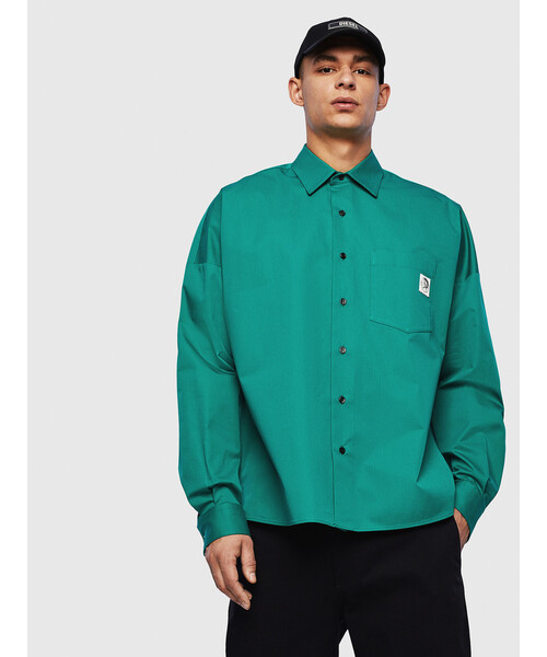 diesel ルーズフィット　パッチデザイン　シャツ　Sサイズ diesel ルーズフィット パッチデザイン シャツ Sサイズ
