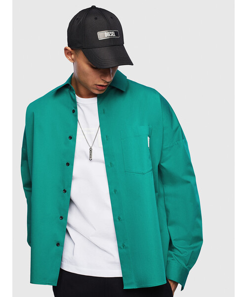 diesel ルーズフィット パッチデザイン シャツ Sサイズ