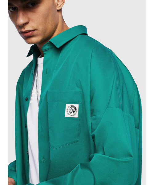 diesel ルーズフィット パッチデザイン シャツ Sサイズ