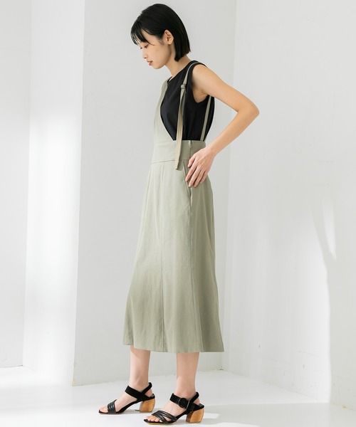 STUDIOUS(ステュディオス)の「【STUDIOUS】アシメジャンパースカート(ワンピース・レディース・カーキ/ブラウン・1/2)」の12枚目の写真