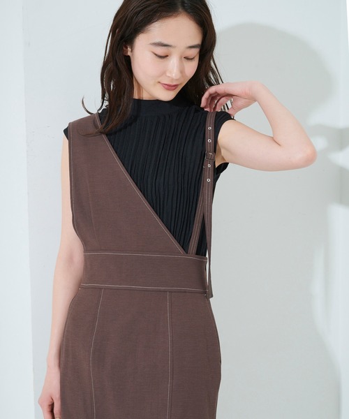 STUDIOUS(ステュディオス)の「【STUDIOUS】アシメジャンパースカート(ワンピース・レディース・カーキ/ブラウン・1/2)」の21枚目の写真