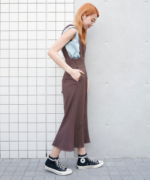 STUDIOUS(ステュディオス)の「【STUDIOUS】アシメジャンパースカート(ワンピース・レディース・カーキ/ブラウン・1/2)」の16枚目の写真