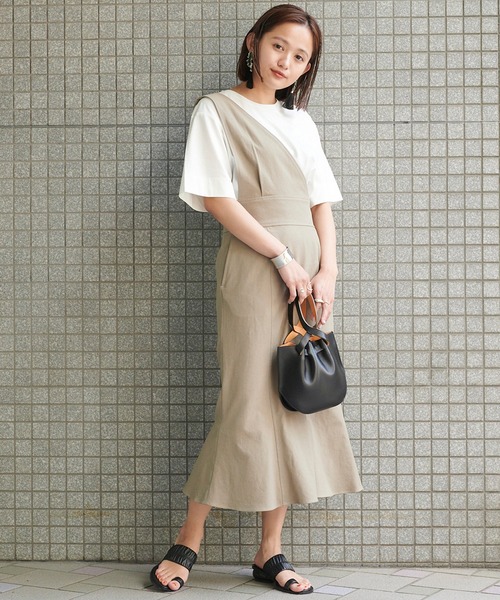 STUDIOUS(ステュディオス)の「【STUDIOUS】アシメジャンパースカート(ワンピース・レディース・カーキ/ブラウン・1/2)」の15枚目の写真