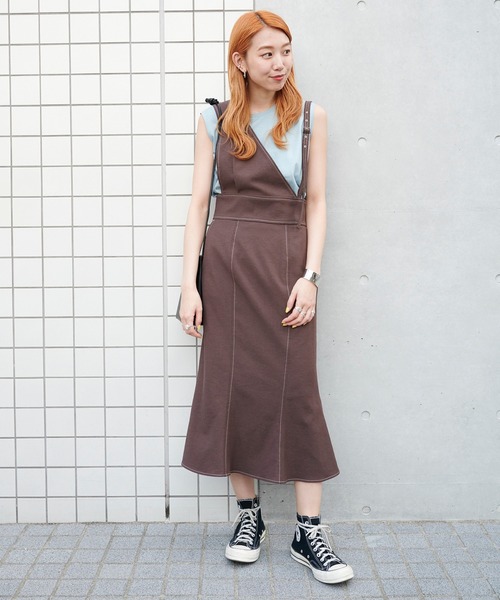 STUDIOUS(ステュディオス)の「【STUDIOUS】アシメジャンパースカート(ワンピース・レディース・カーキ/ブラウン・1/2)」の17枚目の写真